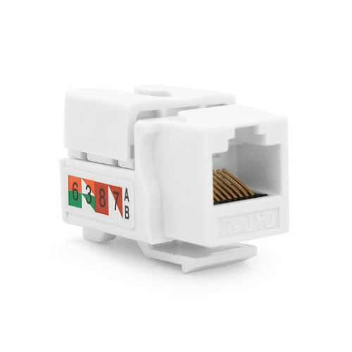 Модуль широкий Keystone Jack RJ-45 кат.5E UTP, 17,0 мм, Q50