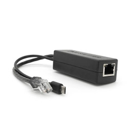 POE спліттер AOT-0524 48V-5V, RJ45, Mini-USB (10/100Мбіт, Вхід-48V/Вихід 5V 2.4А)
