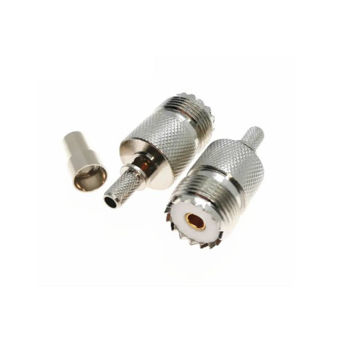 Роз'єм UHF Female під обтиск на кабель RG58/RG142/RG223/LMR-195/3D-FB/SYV50-3 ціна за 1 шт