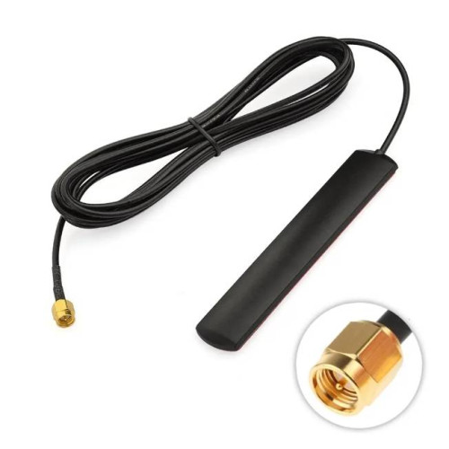 Внутрішня GSM/WIFI антена 3G/4G/LTE WiFi, 850-990/1710-2700MHz 5dBi, 3М скотч, 20 метрів кабелю, кабельне введення Роз'єм SMA Male