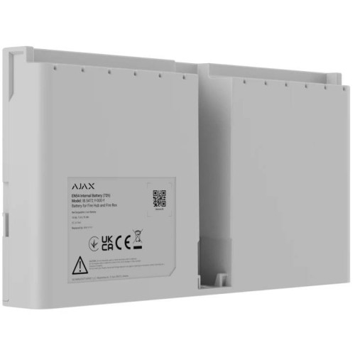 Li-ion батарея Ajax EN54 Internal Battery (72h), що перезаряджається, для EN54 Fire Hub і EN54 Fire ReX, White