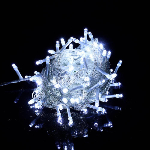 Гірлянда 300LED (Діод) White, 30 метрів, 8 режимів, прозора ізоляція