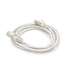 Патч-корд литий MERLION, FTP, RJ45, Cat.5e, 1.5m, сірий, CCA, Q200