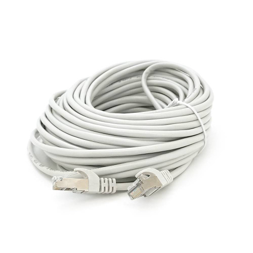 Патч-корд литий MERLION, FTP, RJ45, Cat.5e, 15m, сірий, CCA, Q200