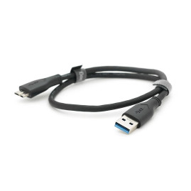Кабель VEGGIEG V-U318, Usb 3.0 AM to Micro-B Black 0.5m, для жорстких дисків