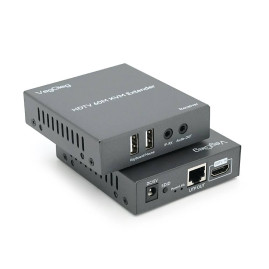 Активний VEGGIEG V-HD010 KVM HDMI 2*1 спліттер 60m, HDMI 1080P, USB & Audio Support, Grey, Box