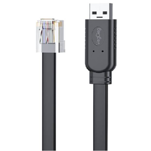 Кабель VEGGIEG V-U403, USB/RJ45, FTDI-TF 232 Chipset, консольний, Black, довжина 1.5м, Box