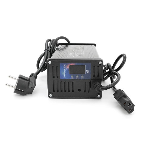 Зарядний пристрій для акумуляторів LiFePo4 72V(87,6V),24S,8A,штекер Triangle plug (T-tipe/IEC/C13 N+L-), з індикацією,BOX