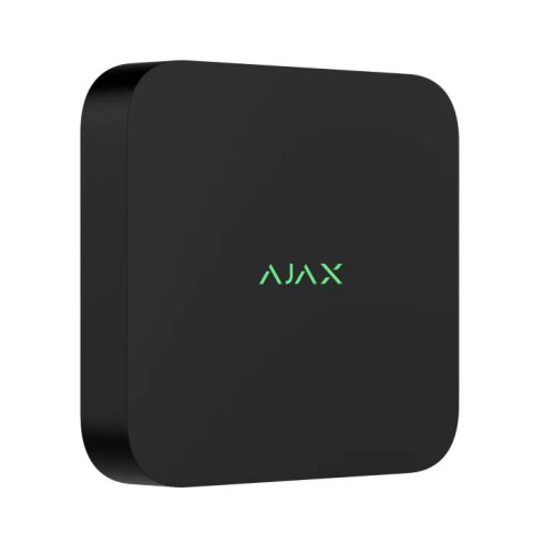 Мережевий відеореєстратор Ajax NVR DC (8ch) black, роздільна здатність до 4К, підтримка ONVIF/RTSP, декодування H.265/H.264, ємність до 16Тб