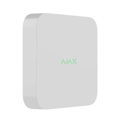 Мережевий відеореєстратор Ajax NVR DC (8ch) white, роздільна здатність до 4К, підтримка ONVIF/RTSP, декодування H.265/H.264, ємність до 16Тб