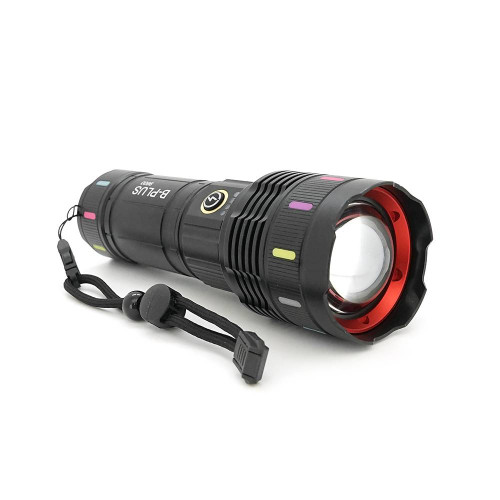Ліхтар пошуковий BP-9600 LED PM60, 5 режимів, живлення від 3*18650, IP65, кабель USB, 210х100х70мм, 0,686кг, Black, BOX