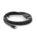 Конвертер mini Display Port (тато) на Display Port (тато) 1.8m (пакет) Black