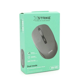 Миша бездротова XSTRIKE XS-105, 800/1600/2400DPI, 2.4GHZ, акумулятор 400mAh, Black, Box