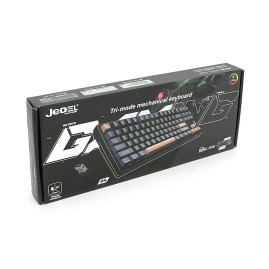 Клавіатура механічна USB JEDEL WKL-102, довжина кабелю 170см , RGB підсвічування, (Eng/Укр/Рус), (385х160х50 мм), Black/Blue, 88к, Q10