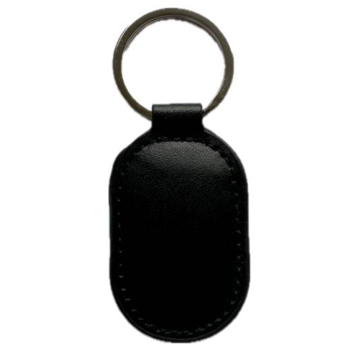 Безконтактний брелок ID Em-Marine 125 КГц (EM-Leather овальний) у шкіряному чохлі, колір чорний