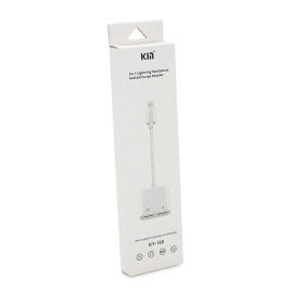 Перехідник KIN KY-160 Lighting(M) 2*Type(F), White, Box