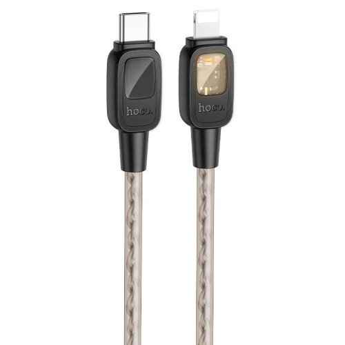 Кабель Hoco U124, Type-C-Lighting, 27W, довжина 1.2м, Black/Gray, BOX