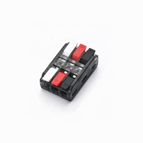 Клема з натискними затискачами 3-провідна LT-3, 3-pin, 250V, 32A, 0.5-2.5mm2, 19*30*11mm, сіра