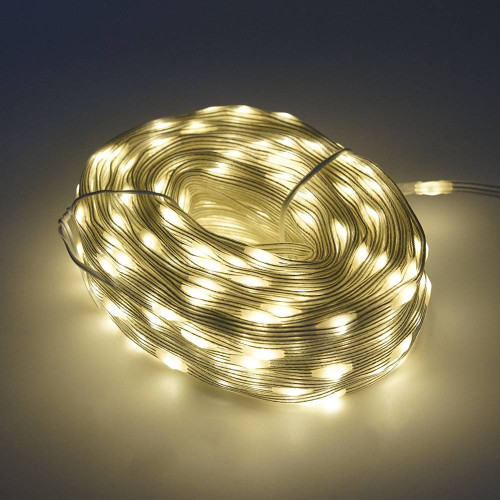 Гірлянди 400LED (Діод) White Hot, 1 режим, 50 метрів, прозора ізоляція, BOX