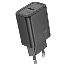 СЗУ HOCO N62 110-240V, PD30W, USB-C, Black, Box