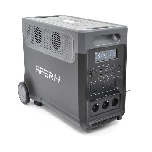 Портативная станция AFERIY AF-P310-EC-H, LiFePO4 3840Втч(max3600)Вт,MPPT 11.5-50В-20А(1500Вт),out220v. LED. 2-USB,4xType-C PD20/100Вт,DC+прикуриватель12В/10А, 584*321*464 мм, 40kg