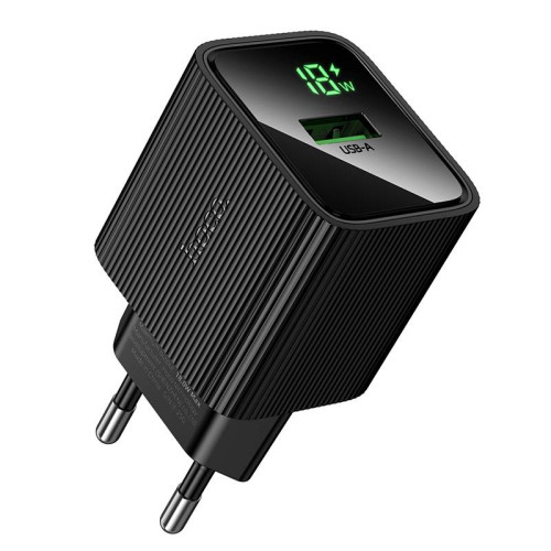 СЗУ 110-240V HOCO CS81A, 1xUSB, 3A, 18W, QC3.0, Black, Blister