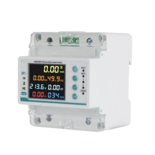 Багатофункціональне реле однофазне YRO YRVP-3Wifi V/A Protector with meter,2P 100A AC220 однофазний (з комунікацією) на DIN-рейку, 220V, 100A, LCD