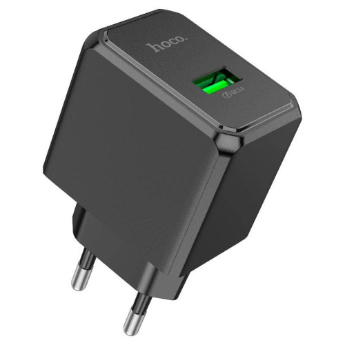 СЗУ 110-240V HOCO CS12A 1xUSB, 18W, Black, Blister