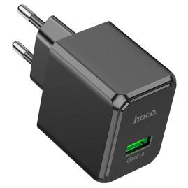 СЗУ 110-240V HOCO CS12A 1xUSB, 18W, Black, Blister