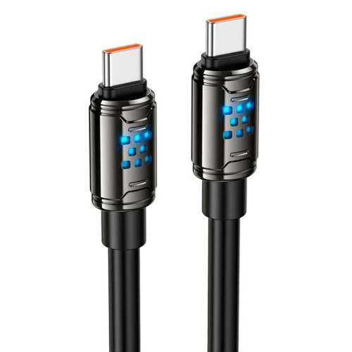 Кабель Hoco U143, Type-C-Type-C, 27W, довжина 1.2м, Black, BOX