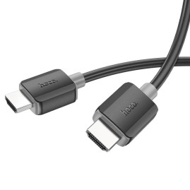 Кабель HOCO HDMI-HDMI 4Kx2K Ultra HD, 3m, v2,0, круглий Black, конектор Black, Blister