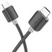 Кабель HOCO HDMI-HDMI 4Kx2K Ultra HD, 3m, v2,0, круглий Black, конектор Black, Blister
