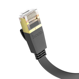 Патч-корд литий HOCO US07, FTP, RJ45, Cat.6, 10m, чорний