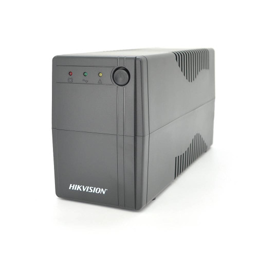ДБЖ Hikvision DS-UPS600/EU, 600ВА/360 Вт LED, 2xUniversal socket, 1x12V/7Ah, 4,2 кг, 274×95×139 мм
