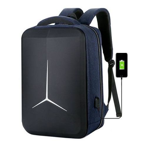 Рюкзак для ноутбука 15.6", TT-2020-2Bl, матеріал нейлон/полієстр/тканина оксфорд, вихід під USB-кабель, 20-35L, синій, Q25