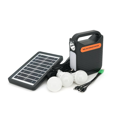 Переносний ліхтар EP-391 + Solar, Функції: PowerBank, АКБ 6V/3000mAh, 3 виносні лампочки 3W, 140х60х185мм, Box