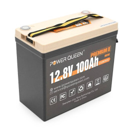 Акумуляторна батарея LiFePO4 Power Queen 12.8V 100Ah Mini, 1280Wh, BMS 100A, 329*172*214мм