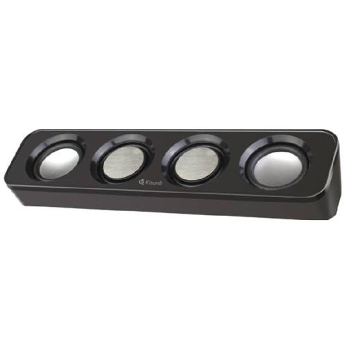 Колонки 2.0 Kisonli i-680, для ПК і ноутбука, USB + 3.5mm, 2x3W, 20Hz- 20KHz, Black, BOX, Q40