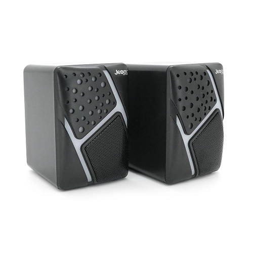 Колонки 2.0 JEDEL S-527 USB+3.5mm, 2x3W, 120Hz-20KHz, з LED підсвічуванням, 65х80х100 мм, Black, BOX
