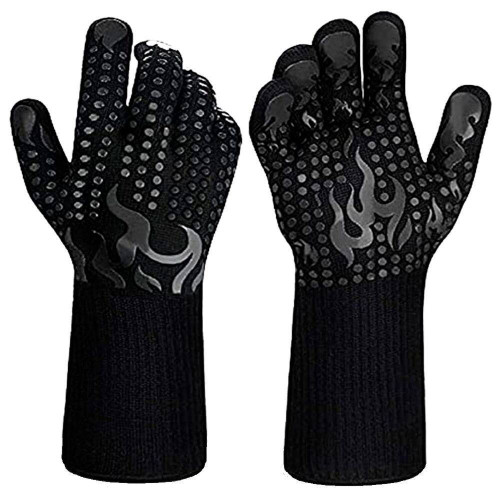 Рукавички термостійкі вогнетривкі HFG-800-Black Torch, до 800°C, Black/Red