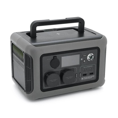 Power station ALLPOWERS R600 APP Control, 600W, 299Wh LiFePO4 3500Cycles, MPPT 300w max, CAR port, DC12/24V, 2хAC 220V, 2xUSB-TYPE-C 100W, 2xUSB-A 36W, XT60, wireless 15W, Fast charge 60min, 298×195×190mm, 5.6kg, Q2