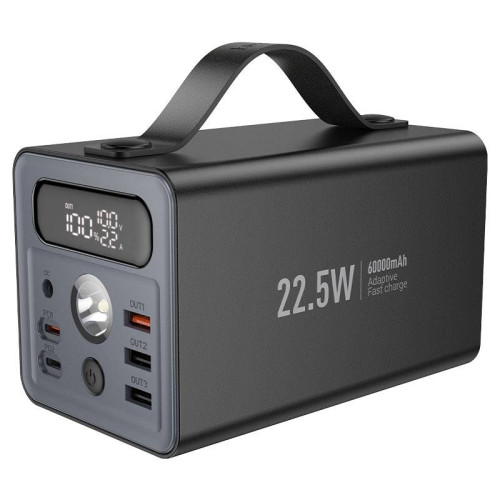 Power Bank HOCO J138 60000mAh, 22.5W+PD 20W, Black, 1.20kg, Black, Box