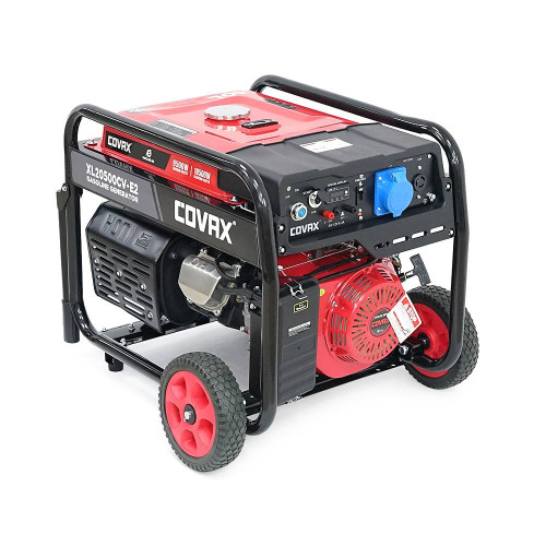 Генератор бензиновий COVAX XL20500CV-E2, 9.5kW, однофазний 220V, 50Hz, DC12V, 21HP, Electric Starter, tank 25L, 710x535x555mm