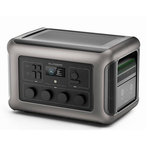 Power station ALLPOWERS R3500 APP Control, Wi-Fi, Bluetooth, 3500W, 3168Wh LiFePO4 3500Cycles, MPPT 2000w max, CAR port, DC12/24V, 4хAC 220V, 2xUSB-TYPE-C 200W, 2xUSB-A 18W, 2xUSB-A 36W, XT60, wireless 15W, Fast charge 60min, 530×360×345mm, 42kg