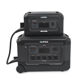 Портативний джерело живлення OUPES S3+S2, LiFePO4, 3600W, PEAK 7000W, 5120Wh, 3500 циклів, MPPT 2100 Вт, 5xAC190-250 В 16 А, 4xUSB-A -18 Вт, 2xUSB-C - 100 Вт, Anderson 12 В 30 А, IP21, 642*305*438 мм, 37,8 кг