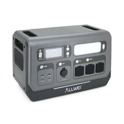 Портативна зарядна станція ALLWEI SGR-PPS2400-2PRO, 2400W/2048Wh LiFePO₄, MPPT 500W max ХТ60/12 – 60 В/10 А, 2xDC5521-12V-12A, CarPort-12V-12A 2xUSB-A-18W, 2xUSB-C-100W, Wi-Fi, charge 1.5 h, 465x260x295 мм, 23.5 кг