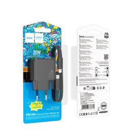 СЗУ HOCO CS16A, 1xUSB-C+1xLighting, PD20W, Black, Box