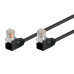 Патч-корд литий FTP, RJ45(кутовий/кутовий), екранований, FTP5e 0.93m, patch D=4.9mm AWG28 2x90° CU, чорний, Q200