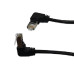 Патч-корд литий FTP, RJ45(прямий/кутовий), екранований, FTP5e 0.29m, patch D=4.9mm AWG28 2x90° CU, чорний, Q200
