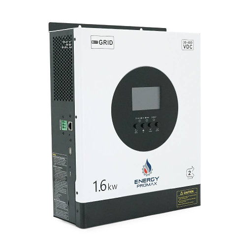 Гібридний інверторENERGY PROMAX VM II-1600W-12V, 2000VA/1600W, 12V, струм заряду 16-80А, MPPT 80А, 290*367*111мм, 6,4 кг